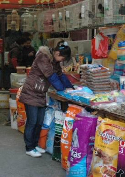 The petfood market in China is very small; many retail outlets for petfood still reside in traditional markets. As the market grows, it will have an impact on ingredient and product quality. Photo: SourceMedia