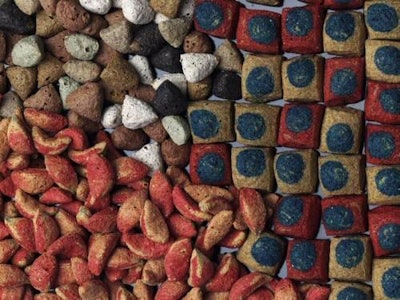 According to BÃ¼hler, petfood producers only need one extruder for multiple colors-it's no longer necessary to mix different colors after the initial batch.
