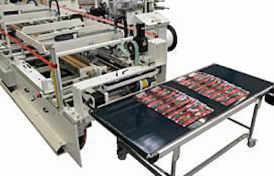 The new, cost-effective SFB 8E â€“LT side gusseted bag machine from MAF produces side gusseted bags from a flat film roll of PET/PE-laminates in longitudinal direction.