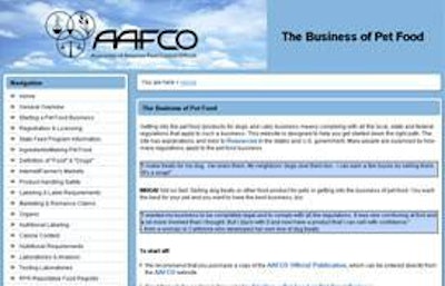 â€˜The Business of Pet Foodâ€™ explains the need for product registration and/or company licensure at the state level and provides a table of basic state requirements as well as contact information and links for each state feed control office.