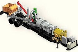 Baker-Rullman offers rotary dryer systems featuring the company's triple-pass technology. The mobile rotary dryer system can be mounted on a standard 53-foot trailer to accommodate transportation and ease of setup.