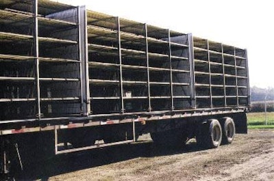 Removable partitions are inserted to create a chamber for CAS on the trailer.