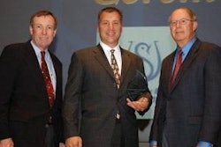 Monty Henderson, USPOULTRY vice chairman; Ron Kreider, president, Kreider Farms; Bill Bradley, USPOULTRY chairman.