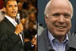 Left: Sen. Barack Obama; Right: Sen. John McCain