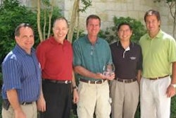 From left: Bob Bova, PPI’s south region sales manager; Ron Jensen, PPI’s CEO and president; Greg Payne and Bob Knoll, Millennium Packaging managing partners; and John Terrien, PPI’s vice president, sales and marketing.
