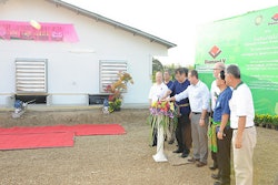 Representatives from the government of Thailand, Kasetsart University and Diamond V celebrate the opening of Diamond V Layer Research Unit at the university's animal science learning center in Nakhon Pathom, Thailand.