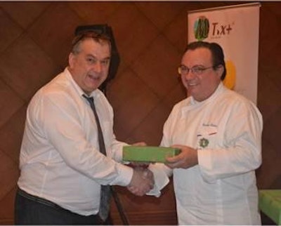 Herve Balusoon and Chef Didier Corlou share seaweed dish creations after the Olmix seminar.