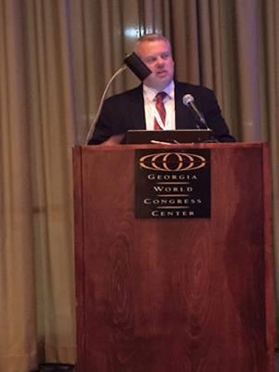 Randall Ennis told students at IPPE that careers in the poultry industry can provide nearly guaranteed job placement upon graduation.