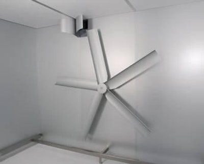 The five-blade, Vortex based airflow system from Pas Reform will stabilize temperatures in Ross Africa’s new hatcheries.