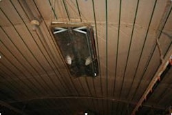 Vent boxes in center of house