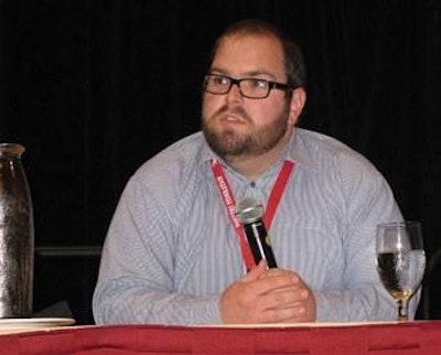 Andrew Catlett of Moy Park speaking at the Arkansas Nutrition Conference.