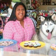 Paws and Claws Pet Bakery owner Anna Reeves, here with her husky Lucy, aims to take her company’s specialty treats beyond Georgia and South Carolina. | Courtesy Paws and Claws Pet Bakery