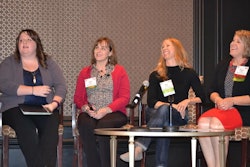 Jancey Hall, LaVell Winsor, Abby Heidari and Stacey Forshee discuss their experiences as hosts and participants in a recent tour of farms and agribusiness operations. | Roy Graber