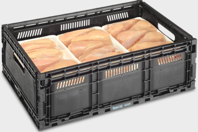 Tosca reusable plastic container (RPC) for poultry