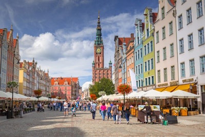 Gdansk, Poland – September 1, 2018: Architecture of the old town