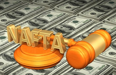NAFTA Legal Gavel Concept 3D Illustration