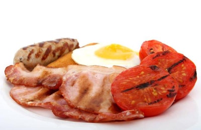 Fresh food, fried english breakfast