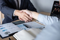 Finishing Up A Meeting, Handshake Of Two Executive Business Peop