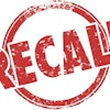 Recall word in red grunge style stamp to illustrate a defect in