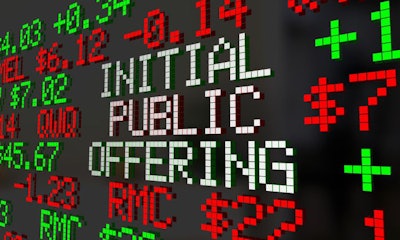 Initial Public Offering IPO Stock Market Ticker 3d Illustration