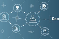 In Compliance Web Banner With Icon Set That Shows A Company Pass