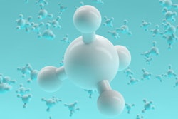 White Glossy Methane Molecule Image. 3d Rendering