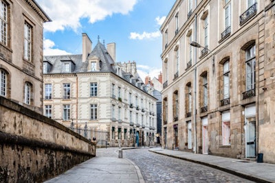 Scenic View Of The Town Of Rennes In France