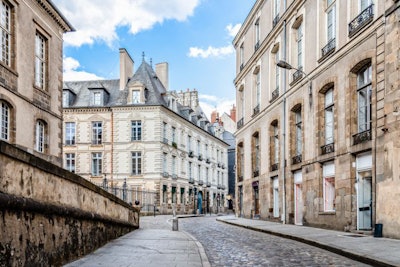 Scenic View Of The Town Of Rennes In France