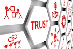 Trust Concept Cell White Background 3d Illustration