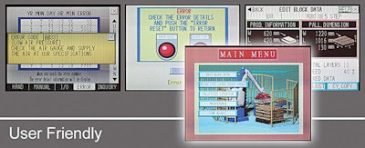 Feed bag palletizer controls