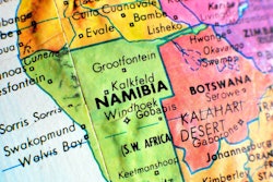 Namibia Africa Isolated Focus Macro Shot On Globe Map For Travel