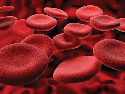 red blood cells in vein