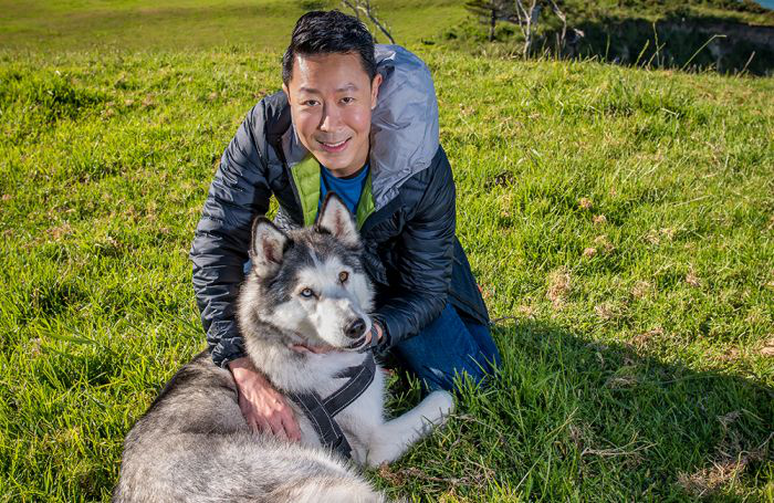 Addiction Foods Founder and CEO Jerel Kwek, here with Husky Koda, ensures his company stays on the path of expansion with premium products and international access to high-growth markets like China. | Courtesy Addiction Foods