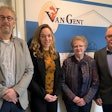 From left, Cor van de Ven and Lotte van de Ven, both of Vencomatic, and Teus van Gent and Netty van Gent, both of Van Gent Laying Nests, celebrate the consolidation of the two companies. (Vencomatic Group)