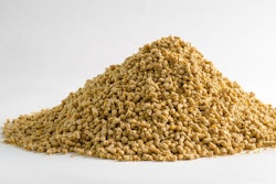 Animal Feed For Chicken And Pig Closeup With White Background. P