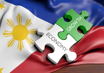 Philippines economy and financial market growth concept, 3D rendering