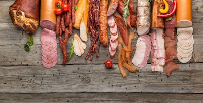 Assortment Of Cold Meats, Variety Of Processed Cold Meat Product
