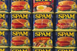 AUSTIN, MINNESOTA – JUNE 21, 2017: A display of Spam Cans at the