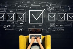 Checklist Concept With Person Using A Laptop In A Chair