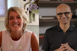 Photo: Beth Ford, president/CEO of Land O’Lakes, and Satya Nadella, CEO, Microsoft