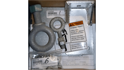 Grain entrapment prevention anchor kit