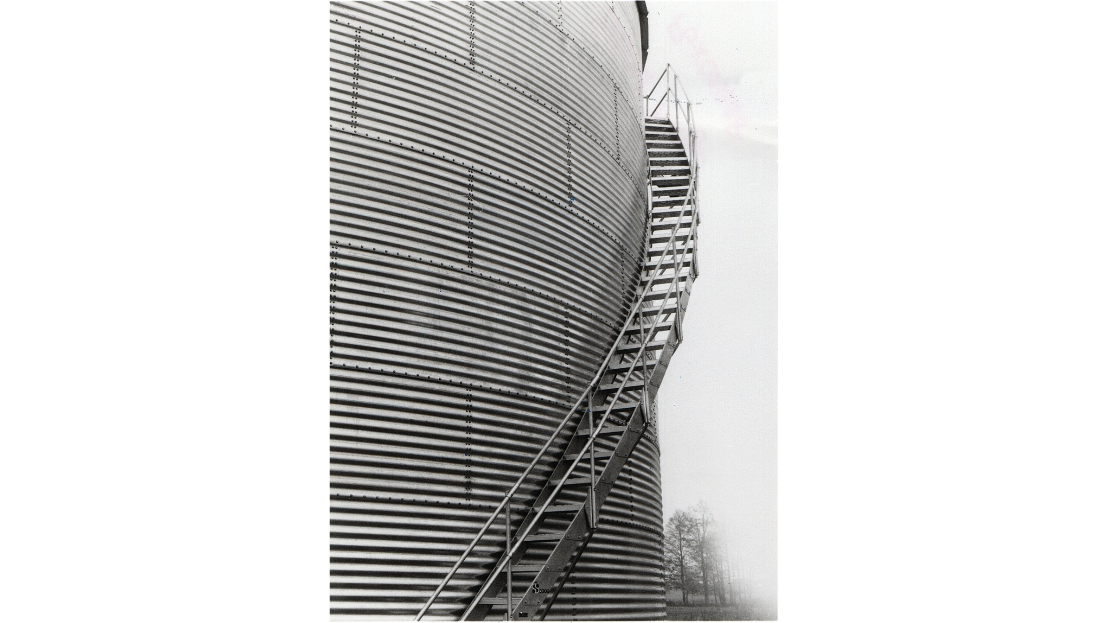 Spiral silver stairs