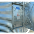 Walk in bin door
