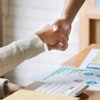 Business People Handshake For Teamwork Of Business Merger And Ac