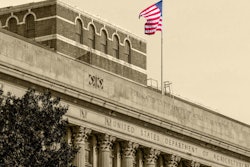 Detail Of The Facade At The United States Department Of Agricult