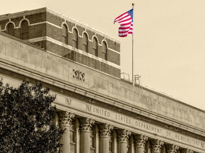 Detail Of The Facade At The United States Department Of Agricult