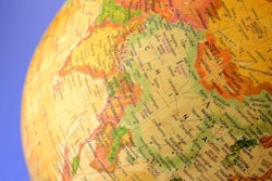 A Closeup Map Of China Found On A Globe Of The Earth.