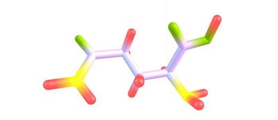Glutamine Molecular Structure Isolated On White