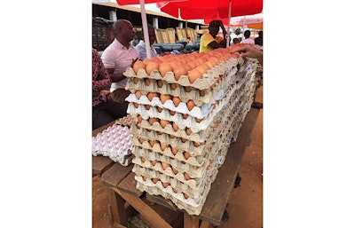 Eggs from Malawi for sale in a market in Mozambique. (Vincent Guyonnet)