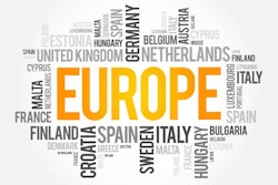 Europe List Of Cities Word Cloud Collage, Travel Concept Backgro